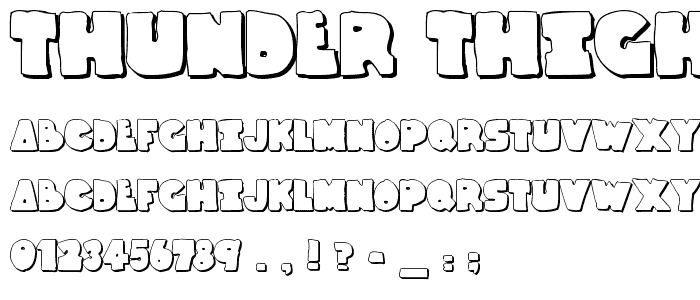 Thunder Thighs Shadow font